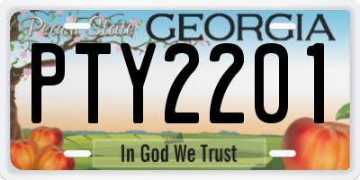 GA license plate PTY2201