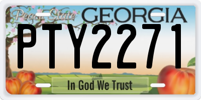 GA license plate PTY2271