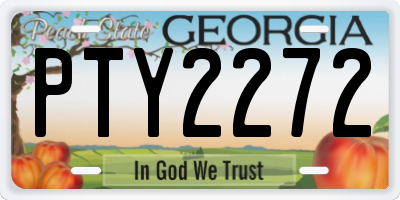 GA license plate PTY2272