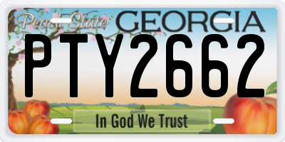 GA license plate PTY2662