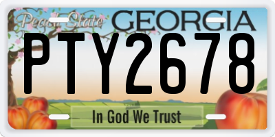 GA license plate PTY2678