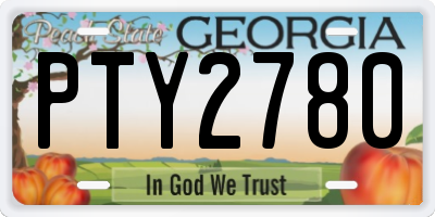 GA license plate PTY2780