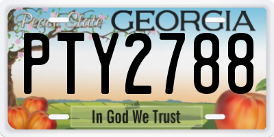 GA license plate PTY2788