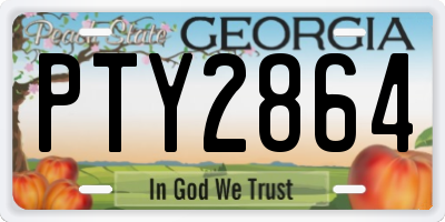 GA license plate PTY2864