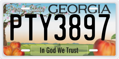 GA license plate PTY3897