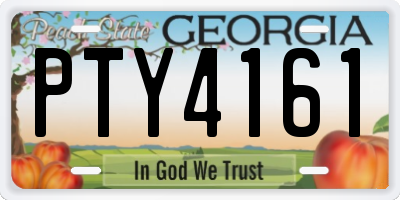 GA license plate PTY4161