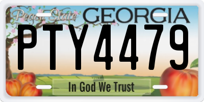 GA license plate PTY4479