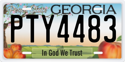 GA license plate PTY4483