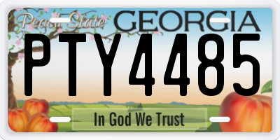 GA license plate PTY4485