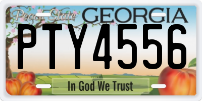 GA license plate PTY4556