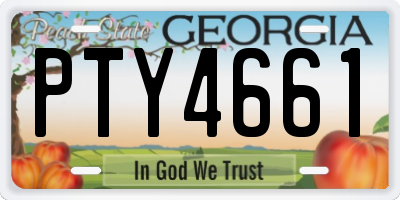 GA license plate PTY4661