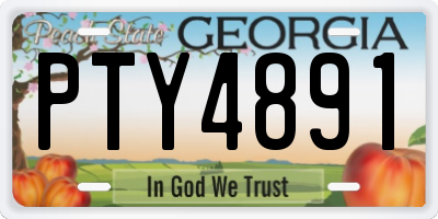 GA license plate PTY4891