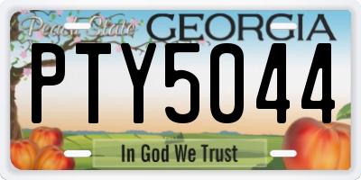 GA license plate PTY5044