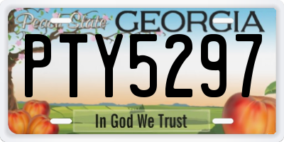 GA license plate PTY5297