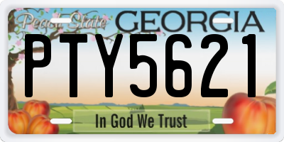 GA license plate PTY5621