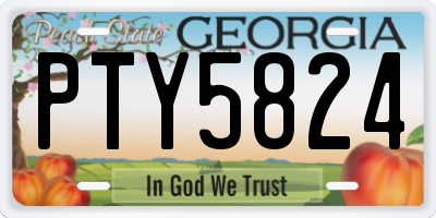 GA license plate PTY5824
