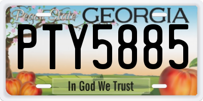 GA license plate PTY5885