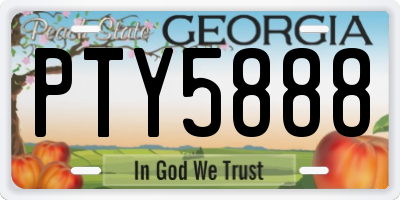 GA license plate PTY5888