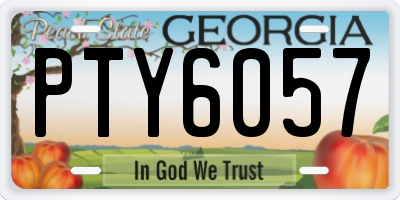 GA license plate PTY6057