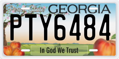 GA license plate PTY6484