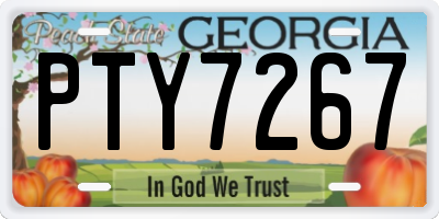 GA license plate PTY7267