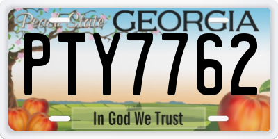 GA license plate PTY7762