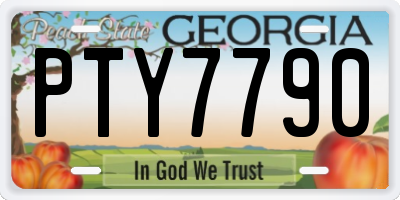 GA license plate PTY7790