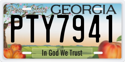 GA license plate PTY7941