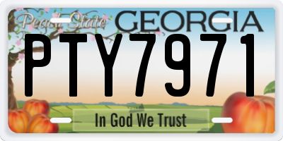 GA license plate PTY7971