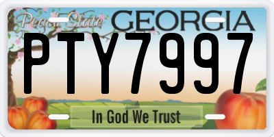 GA license plate PTY7997