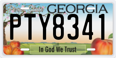 GA license plate PTY8341