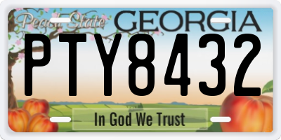 GA license plate PTY8432