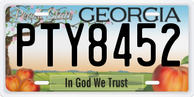 GA license plate PTY8452