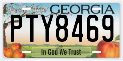 GA license plate PTY8469