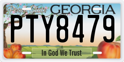GA license plate PTY8479
