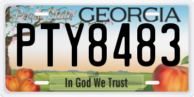 GA license plate PTY8483