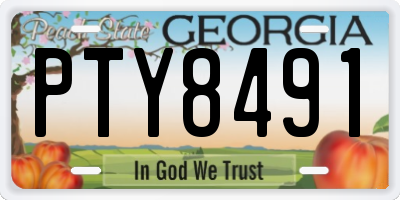 GA license plate PTY8491
