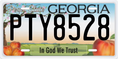 GA license plate PTY8528