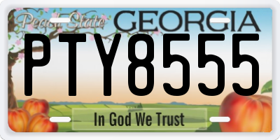 GA license plate PTY8555