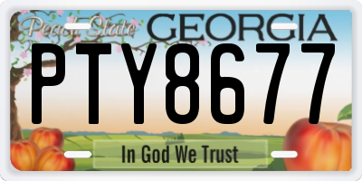GA license plate PTY8677