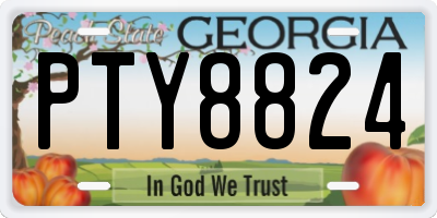 GA license plate PTY8824