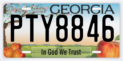GA license plate PTY8846