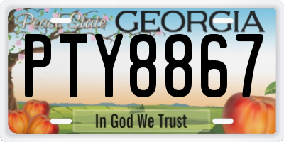 GA license plate PTY8867