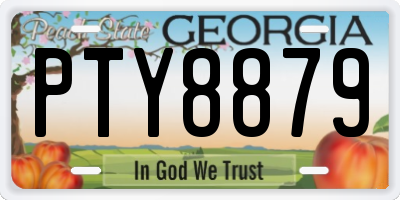 GA license plate PTY8879