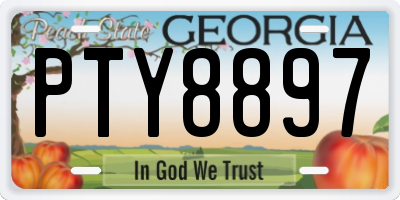 GA license plate PTY8897