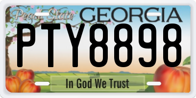 GA license plate PTY8898