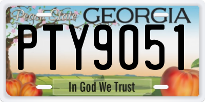 GA license plate PTY9051