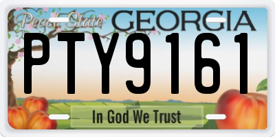 GA license plate PTY9161