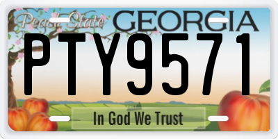 GA license plate PTY9571