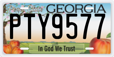 GA license plate PTY9577